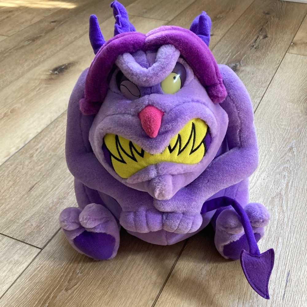 Vintage Disneyland Disney Hercules Pain Plush 12” Inches Purple